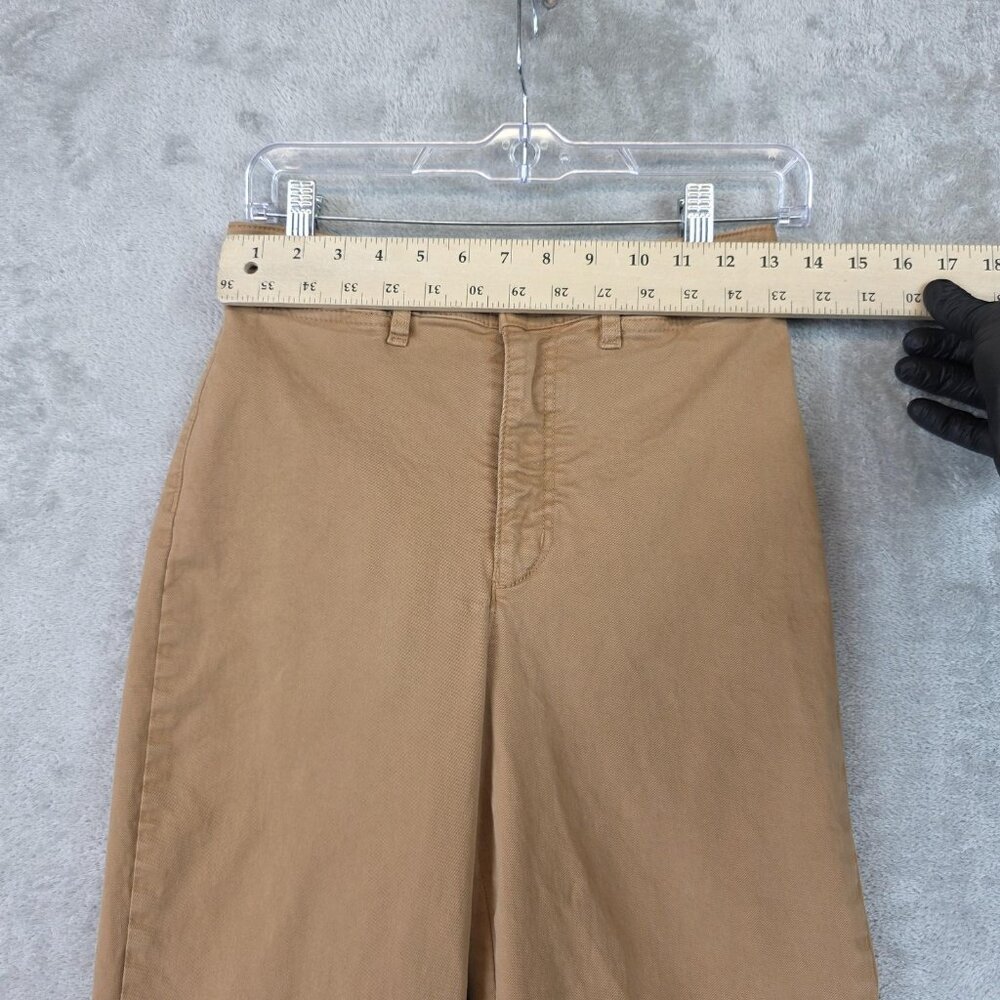 Marine Layer Pants Womens 6 Beige High Rise Straight Leg Chino Raw Hem Casual - Picture 6 of 11